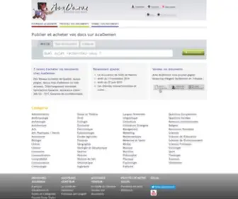 Academon.fr(Bibliothèque de Dissertations) Screenshot