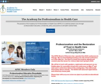 Academy-Professionalism.org(Academy for Professionalism in Health Care) Screenshot