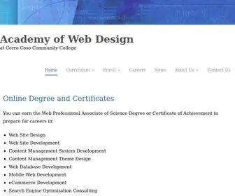 Academy-Webdesign.com(At Cerro Coso Community College) Screenshot