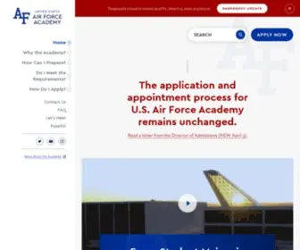 Academyadmissions.com(Learn how the U.S. Air Force Academy) Screenshot