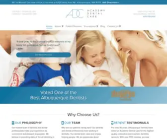 Academydentalcarenm.com(Dentist Albuquerque) Screenshot