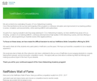 Academynetriders.com(Cisco Networking Academy NetRiders Site) Screenshot