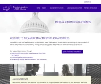 Academyofadrattorneys.org(Academy of ADR Attorneys) Screenshot