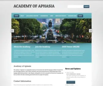 Academyofaphasia.org(Academy of Aphasia) Screenshot