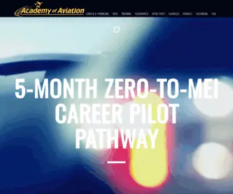 Academyofaviation.com(Academy of Aviation Flight School) Screenshot