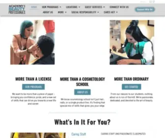 Academyofbeautyprofessionals.com(Cosmetology School WI) Screenshot