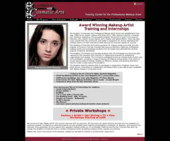 Academyofcosmeticarts.com(Makeup Artist Training at the Academy of Cosmetic Arts) Screenshot