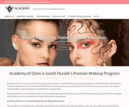 Academyofglam.com(Academy of Glam) Screenshot