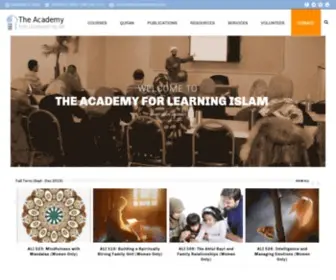 Academyofislam.com(Academy for Learning Islam) Screenshot