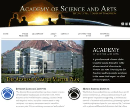 Academyofscienceandarts.org(International Academy of Science and Arts) Screenshot
