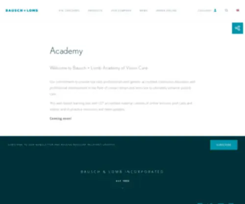 AcademyofVisioncare.com(Bausch & Lomb Academy) Screenshot