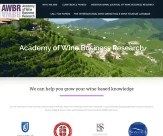 Academyofwinebusiness.com(Academy of Wine Business Research) Screenshot