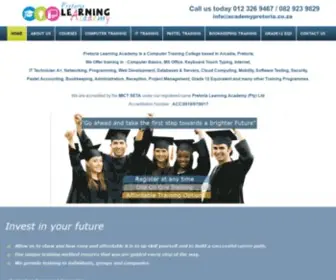 Academypretoria.co.za(Computer Training Courses in Pretoria) Screenshot