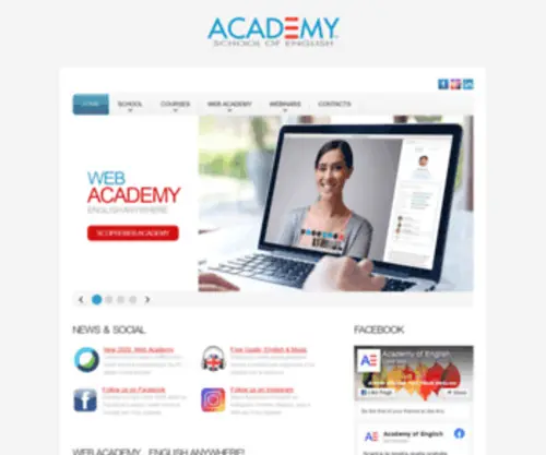 Academyschool.com(Academy of English) Screenshot