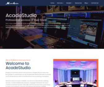 Acadestudio.com(Affordable Multimedia Localization Services) Screenshot