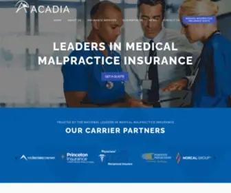 Acadia-Pro.com(Professional Liability Insurance Agency) Screenshot