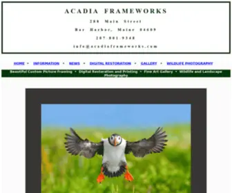 Acadiaframeworks.com(Picture Framing Acadia Frameworks) Screenshot