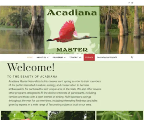 Acadianamasternaturalist.org(Acadiana Master Naturalists) Screenshot