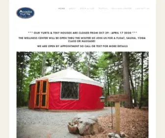 Acadiayurts.com(Acadia Yurts) Screenshot