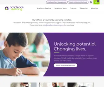 Acadiencelearning.org(Unlocking Potential) Screenshot