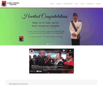 Acadmed.org.my(Academy of Medicine of Malaysia (AMM)) Screenshot