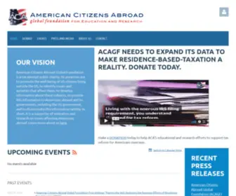 AcaGlobalfoundation.org(American Citizens Abroad Global Foundation) Screenshot