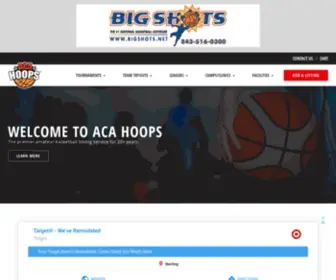 Acahoops.com(ACA Hoops) Screenshot