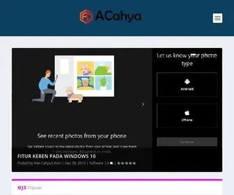 Acahya.web.id(Ade cahya personal blog) Screenshot