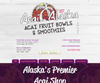 Acaialaska.com(Acai Alaska Menu) Screenshot