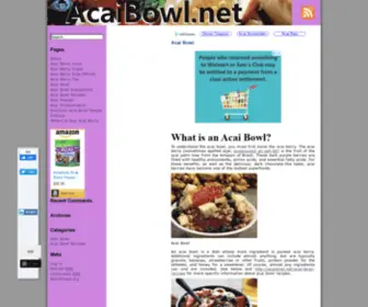 Acaibowl.net(Acai Bowl Benefits) Screenshot