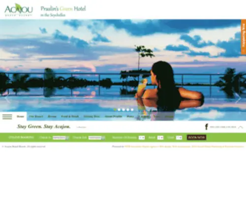 Acajouseychelles.com(Acajou Beach Resort) Screenshot