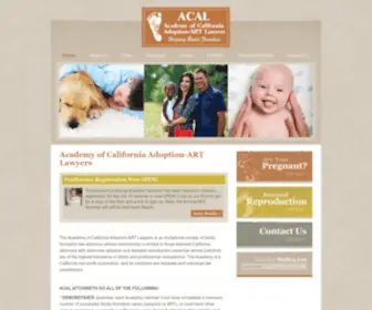 Acal.org(Academy of California Adoption Lawyers and the Academy of California Family Formation Lawyers) Screenshot