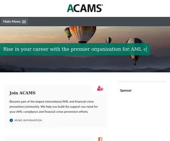 Acams.org(Certified Anti) Screenshot