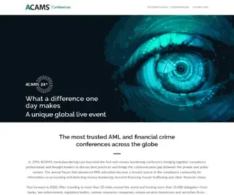 Acamsconferences.org(International AML Conferences) Screenshot