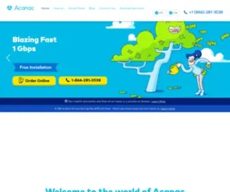 Acanac.com(Internet & Home Phone Service Provider in Canada) Screenshot