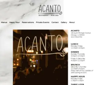 Acantochicago.com(Acanto) Screenshot