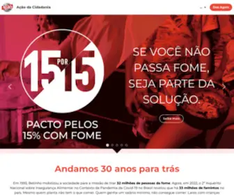 Acaodacidadania.org.br(Ação da Cidadania Contra a Fome a Miséria e Pela Vida) Screenshot