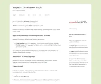 Acapela-Nvda.com(Acapela TTS Voices for NVDA) Screenshot