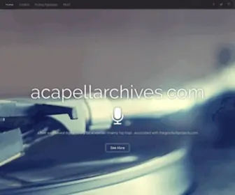 Acapellarchives.com(A free web based digital library for acapellas (mainly hip hop)) Screenshot