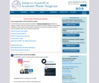 Acaplasticsurgeons.org(American Council of Academic Plastic Surgeons) Screenshot