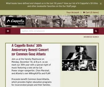 Acappellabooks.com(A Cappella Books) Screenshot