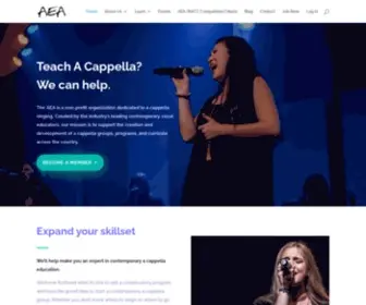 Acappellaeducators.com(Dedicated to A Cappella Singing) Screenshot