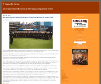 Acappellanews.com(A Cappella News) Screenshot