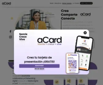 Acard.info(Tu tarjeta de presentacion ahora digital! Registrate GRATIS) Screenshot