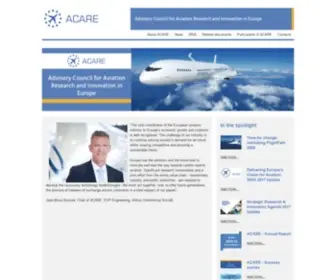 Acare4Europe.org(Advisory Council for Aviation Research and innovation in Europe) Screenshot