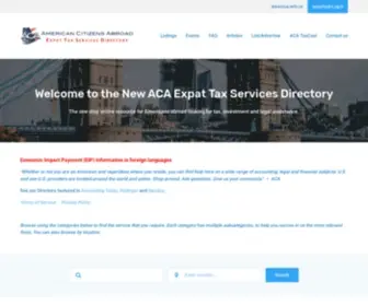 Acareturnpreparerdirectory.com(The ACA Expat Tax Return Preparer Directory) Screenshot