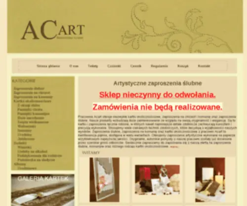 Acart.pl(Zaproszenia ślubne) Screenshot