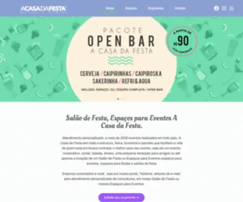 Acasadafesta.com.br(Espaços para Eventos e Salão de Festas) Screenshot