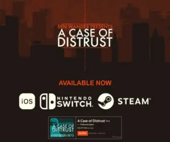 Acaseofdistrust.com(A Case of Distrust) Screenshot