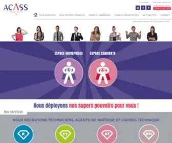 Acass.fr(Agence de recrutement Marseille et Lyon Accueil) Screenshot